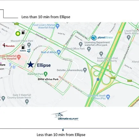 Luxury Apartment At Ellipse Waterfall, Midrand Near Mall Of Africa Exterior foto